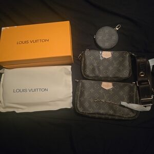 Louis Vuitton Monogram Trio in Brown and Tan